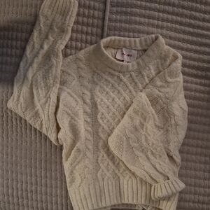 Cream Ivory Cable Knit Sweater